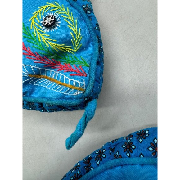 Colorful Fish Shaped Quilted Potholders By David E. Glatt set of 2 colorful blue - Picture 9 of 15